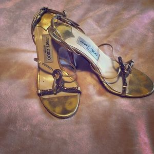 Jimmy Choo gold heels